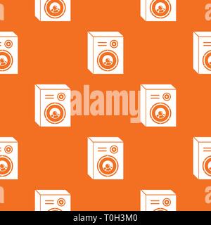 Studio speakers pattern vector orange Stock Vector