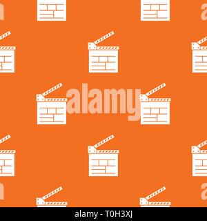 Movie cracker pattern vector orange Stock Vector