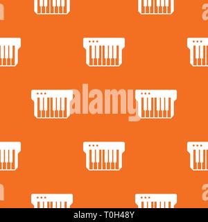 Synthesizer pattern vector orange Stock Vector