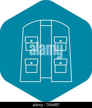 Hunter Vest Icon Vector Outline Illustration Stock Vector Image & Art ...