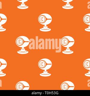 Web camera pattern vector orange Stock Vector