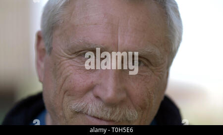 Portrait of happy senior man, have fun Stock Photo