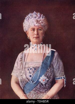 Queen of United Kingdom and Empress of India Mary of Teck, Princess of Teck, India, old vintage 1900s picture of Victoria Mary Augusta Louise Olga Pauline Claudine Agnes Stock Photo