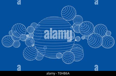 Abstract outline spheres concept. Vector Stock Vector Image & Art - Alamy
