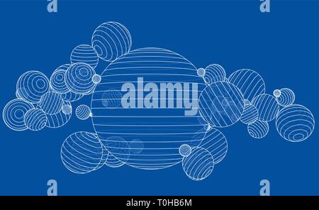Abstract outline spheres concept. Vector Stock Vector Image & Art - Alamy