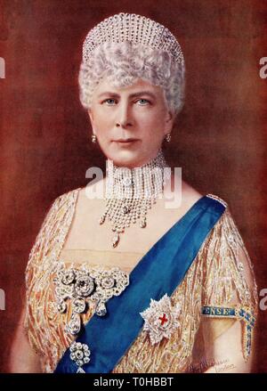 old vintage photo of Mary of Teck Stock Photo