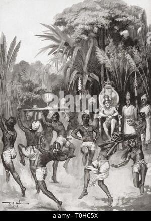 envoy of Asoka sent to declare peace after Kalinga War, 261 BC Indian engraving Stock Photo