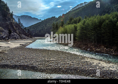 Bhagirathi River, Harsil, Uttarakhand, India, Asia Stock Photo