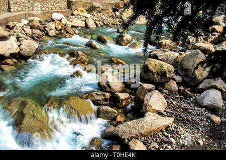 Bhagirathi River, Harsil, Uttarakhand, India, Asia Stock Photo