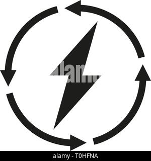 Black and white renewable energy silhouette Stock Vector