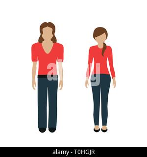 man and woman character in casual look isolated on white background vector illustration EPS10 Stock Vector