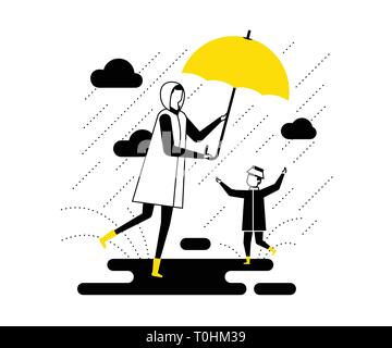 Windy weather flat concept vector illustration Stock Vector Image & Art -  Alamy