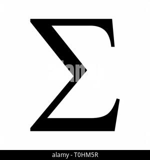 Sigma sign illustration Stock Vector