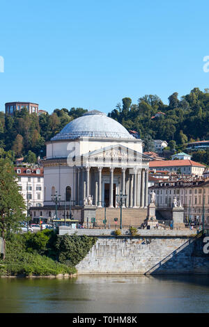 Gran Madre church in Turin in a sunny summer day in Italy Stock Photo