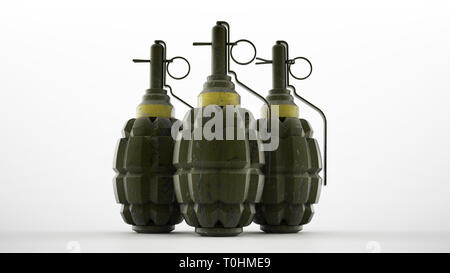 Close up of old world war 2 type hand grenade Stock Photo