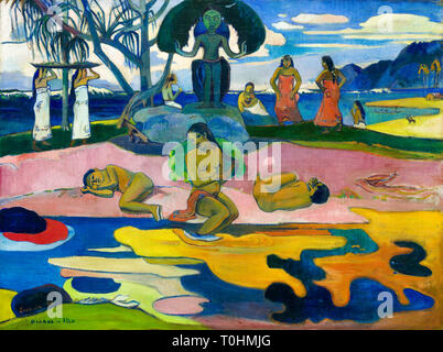 Paul Gauguin, Day of the God (Mahana no Atua), Post-Impressionist painting, 1894 Stock Photo