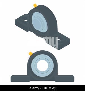 Plummer Block Bearing Stock Vector