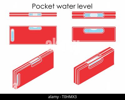 Pocket water level. Without outline. Stock Vector