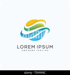 Jupiter Design concept Illustration Vector Template. Suitable for Creative Industry, Multimedia, entertainment, Educations, Shop, and any related busi Stock Vector