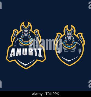 Abstract Anubis Concept illustration vector Design template. Suitable for Creative Industry, Multimedia, entertainment, Educations, Shop, and any rela Stock Vector