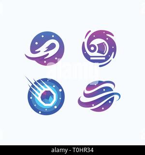 Abstract Space concept illustration vector Design template. Suitable for Creative Industry, Multimedia, entertainment, Educations, Shop, and any relat Stock Vector