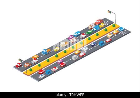 City Landscape 3d Colorful Stock Vector