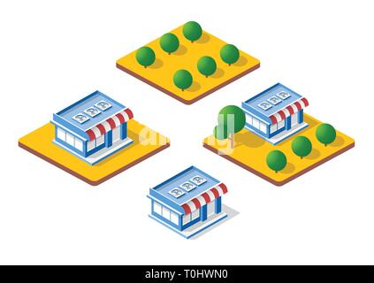 Isometric 3D shop Stock Vector