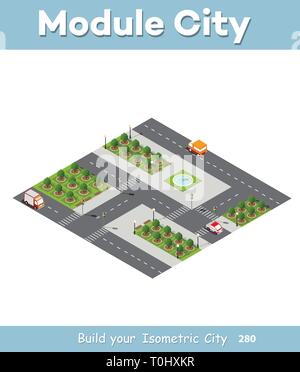 City isometric 3D intersection Stock Vector Image & Art - Alamy