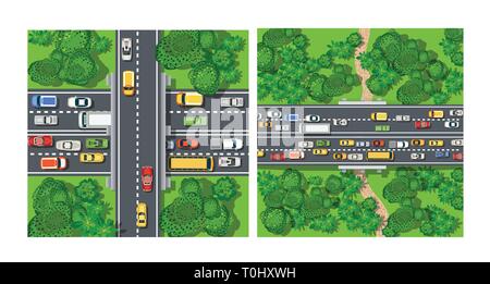 Top view from above Stock Vector