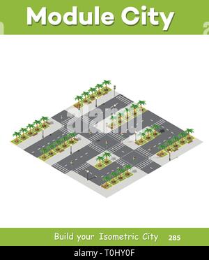Vector city map in perspective view with pointers Stock Vector Image ...