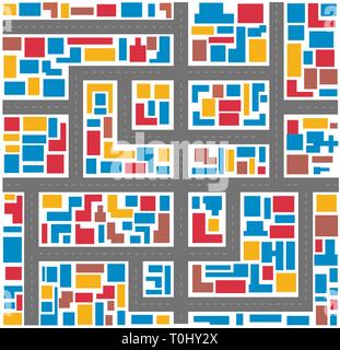 Abstract multicolor city Stock Vector