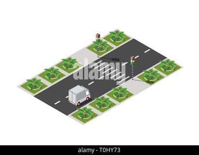 Highway city street road Stock Vector