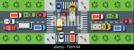Top view from above Stock Vector