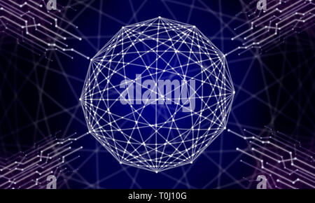 abstract digital network Stock Photo