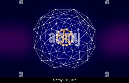abstract digital network Stock Photo