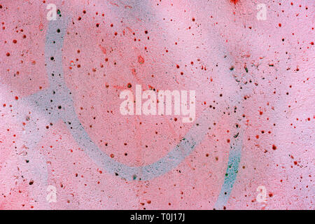 Concrete wall background painted in pink color Stock Photo