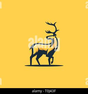 Caribou Concept illustration vector Design template. Suitable for Creative Industry, Multimedia, entertainment, Educations, Shop, and any related busi Stock Vector