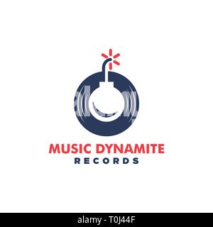 Music Dynamite Concept illustration vector Design template. Suitable for Creative Industry, Multimedia, entertainment, Educations, Shop, and any relat Stock Vector