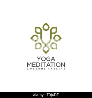 Yoga Ornament illustration vector Design template. Suitable for Creative Industry, Multimedia, entertainment, Educations, Shop, and any related busine Stock Vector