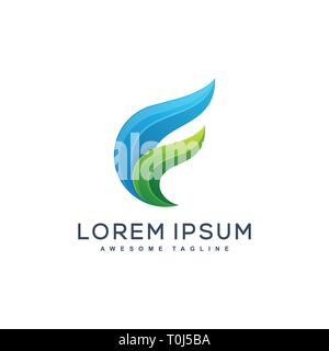 Abstract Letter F illustration vector template. Suitable for Creative Industry, Multimedia, entertainment, Educations, Shop, and any related business Stock Vector