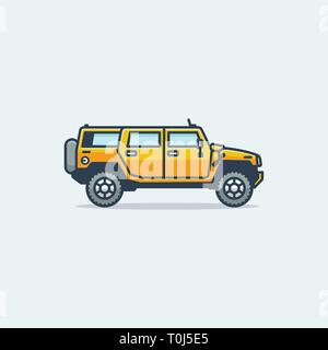 Hammer Car illustration Concept illustration vector template. Suitable for Creative Industry, Multimedia, entertainment, Educations, Shop, and any rel Stock Vector
