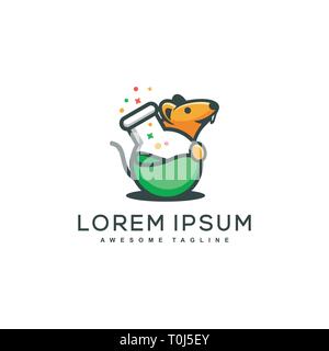 Rat Lab Concept illustration vector template. Suitable for Creative Industry, Multimedia, entertainment, Educations, Shop, and any related business Stock Vector