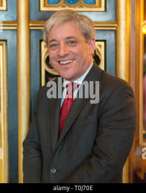 John Bercow, Speaker of the House of Commons photographed in the Speaker's House, Houses of Parliament. Stock Photo