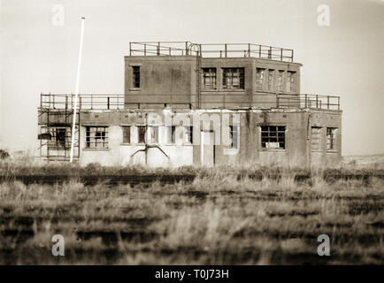 world war two airfield control tower USAAF langford lodge Stock Photo