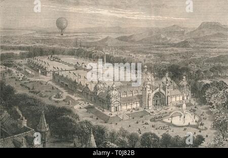 'The Building For The International Industrial Exhibition at Edinburgh', 1886. Creator: Unknown. Stock Photo