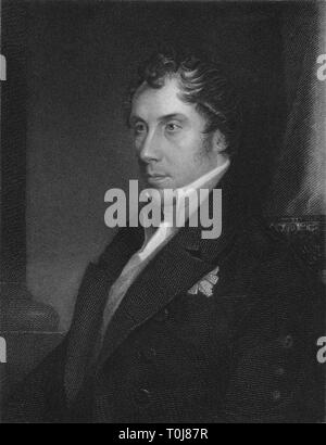 'George Hamilton-Gordon, Earl of Aberdeen, K.T.-F.A.S. &c. &c', 1841. Creator: Thomas A Woolnoth. Stock Photo