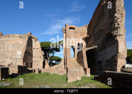 Ruins of the Severan Complex, or Domus Severiana, the last extension of the Imperial Palaces on Palatine Hill, Rome Italy Stock Photo