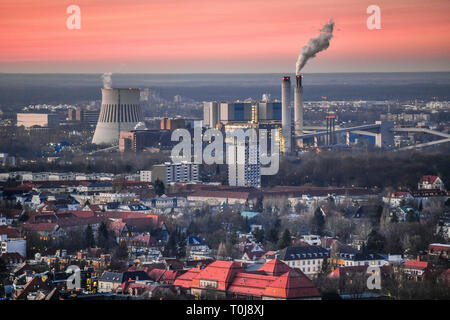 Power station Reuter, freedom, life of rest, Spandau, Berlin, Germany, Kraftwerk Reuter, Freiheit, Ruhleben, Deutschland Stock Photo