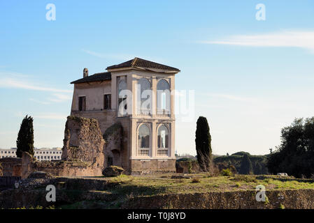 Farnese Lodge or Casina Farnese Renaissance House & Loggia Palatine Hill and Gardens Rome Italy Stock Photo