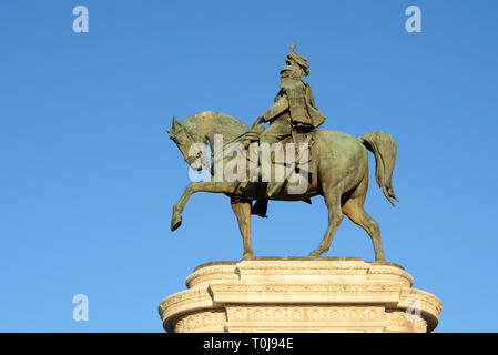Equestrian Statue on the Altare della Patria, Vittorio Emmanuele Monument or Victor Emmanuel II National Monument Rome Italy Stock Photo